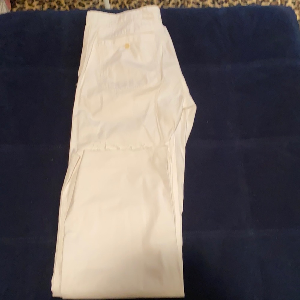 Men white John Varvatos raw hem pant